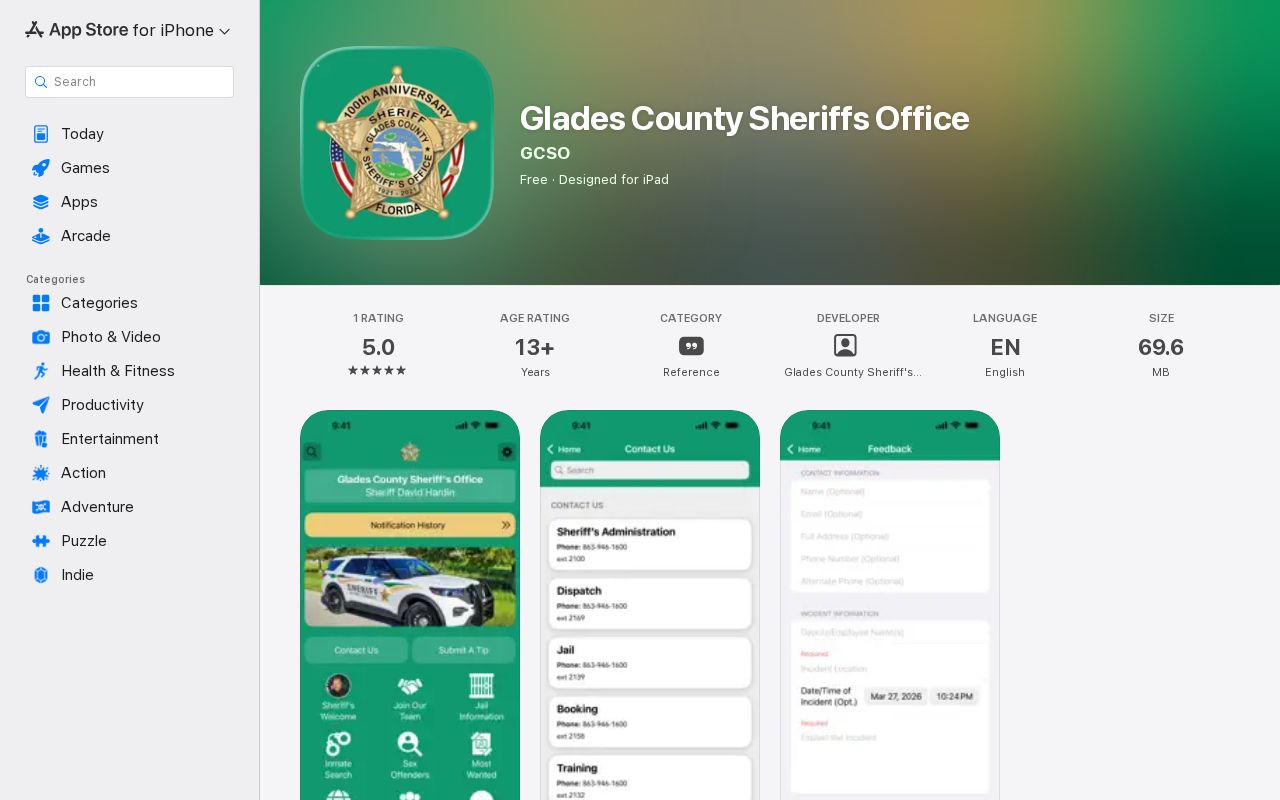 Glades County Sheriff app wanted tip resource listing